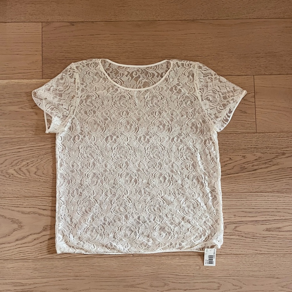 American Apparel Floral Lace Tee